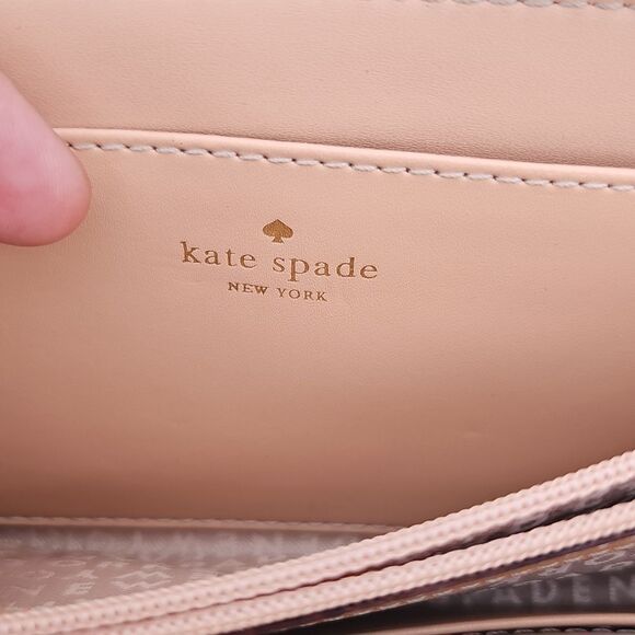 Kate Spade Blue Leather Zip Around Wallet Wristlet - Picture 6 of 6